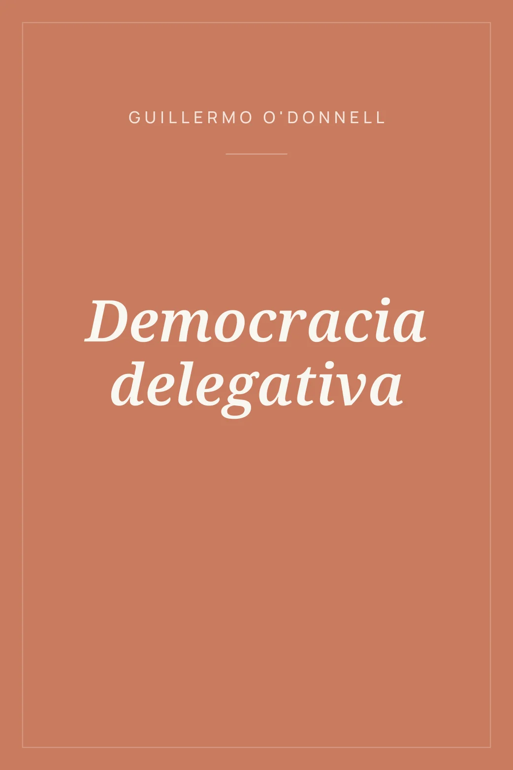 Portada de Democracia delegativa