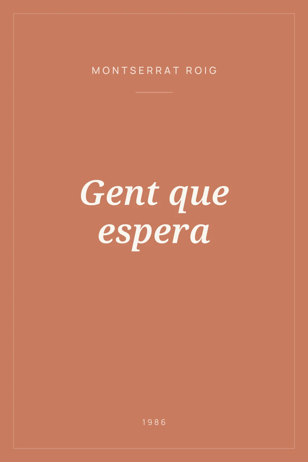 Portada de Gent que espera