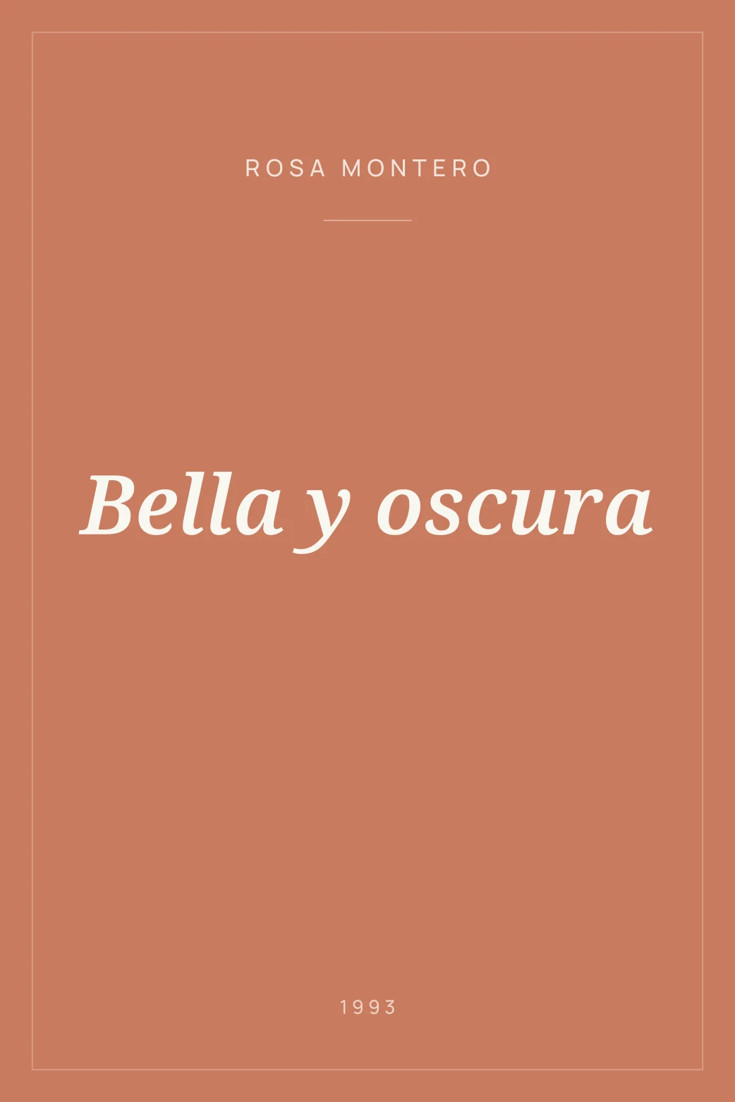 Portada de Bella y oscura