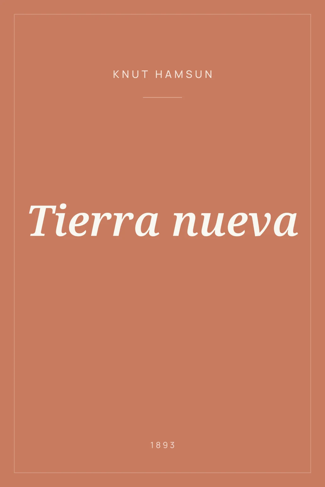 Portada de Tierra nueva