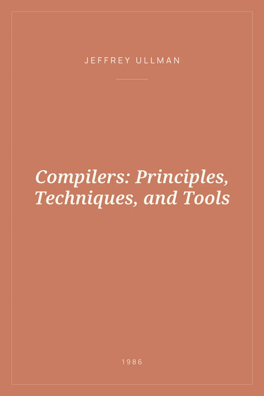 Portada de Compilers: Principles, Techniques, and Tools