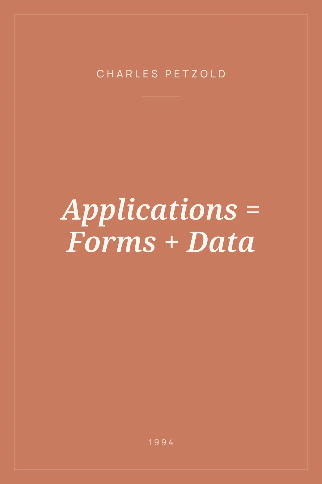 Portada de Applications = Forms + Data