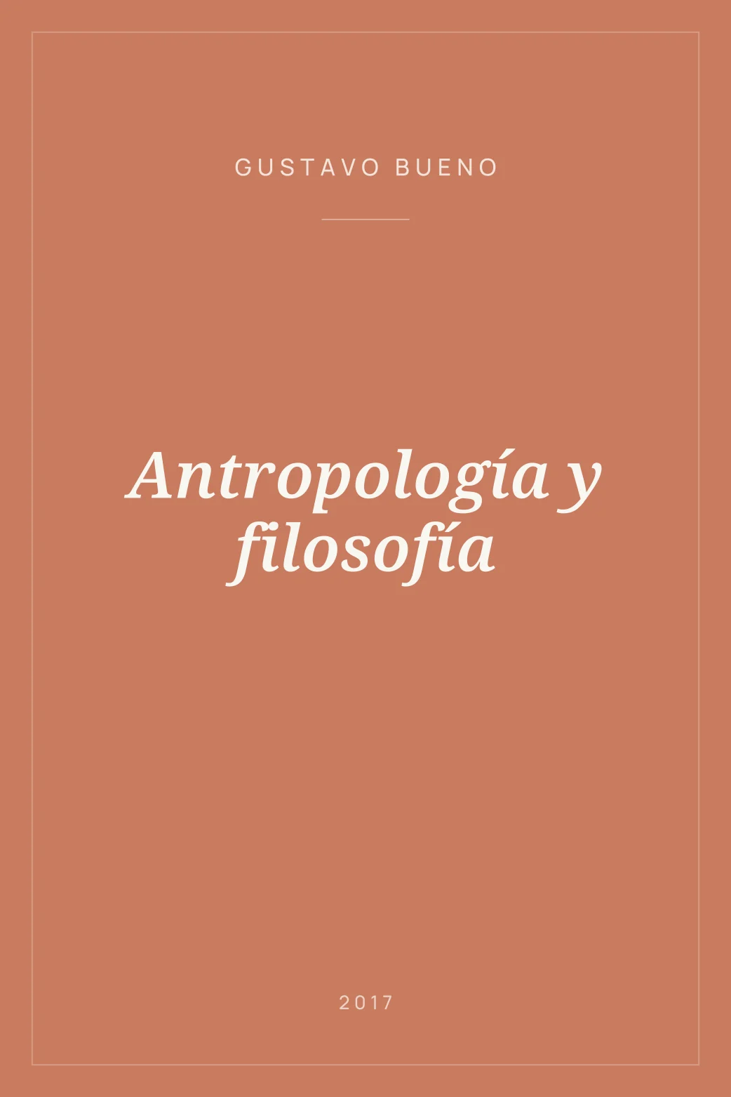 Portada de Antropología y filosofía