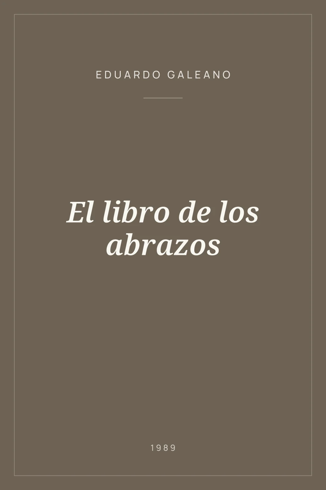 Portada de El libro de los abrazos