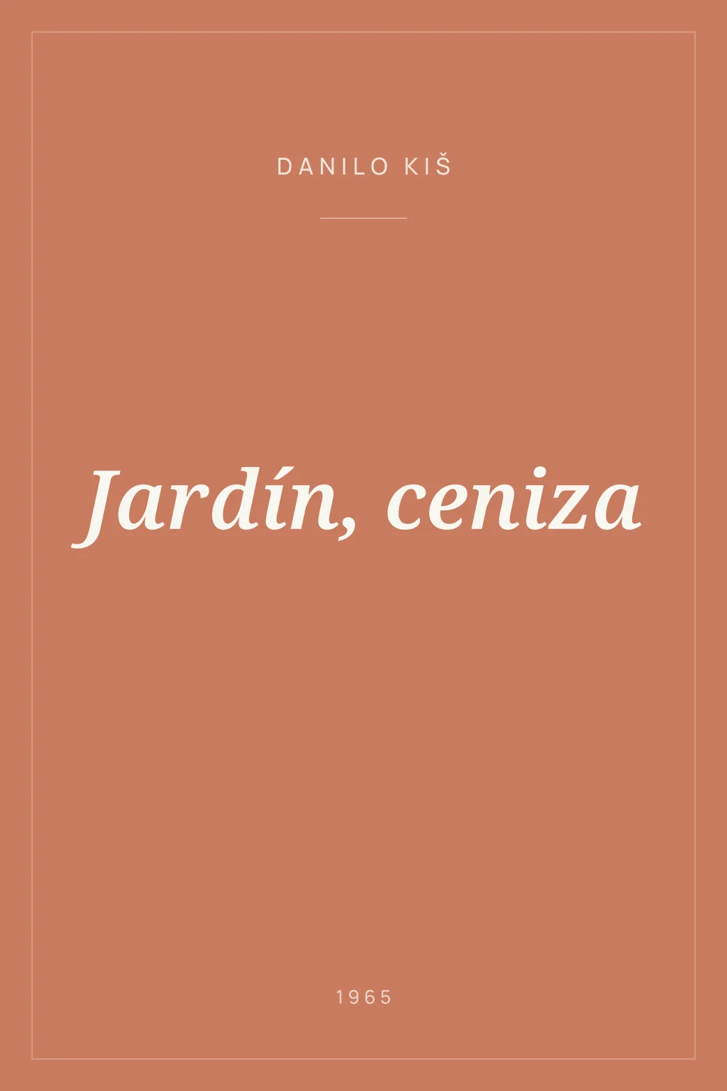 Portada de Jardín, ceniza