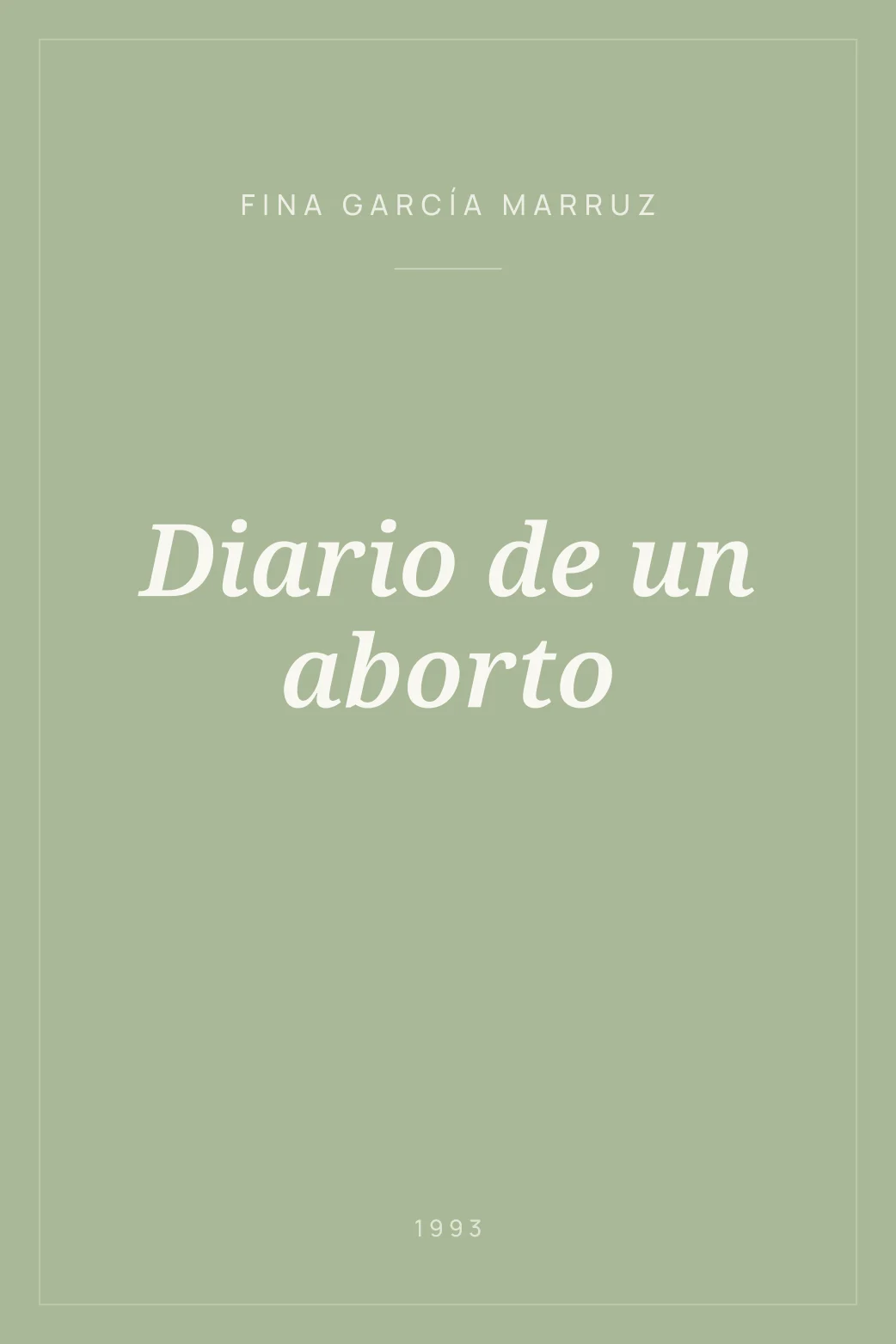 Portada de Diario de un aborto