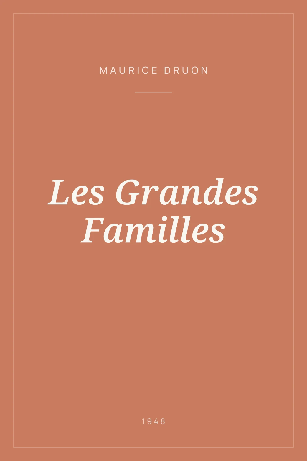 Portada de Les Grandes Familles