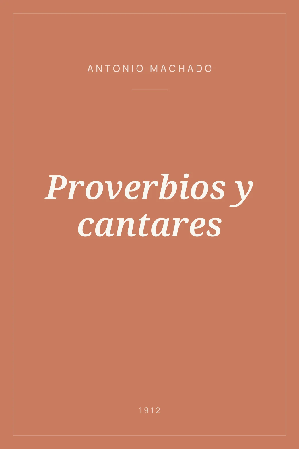 Portada de Proverbios y cantares