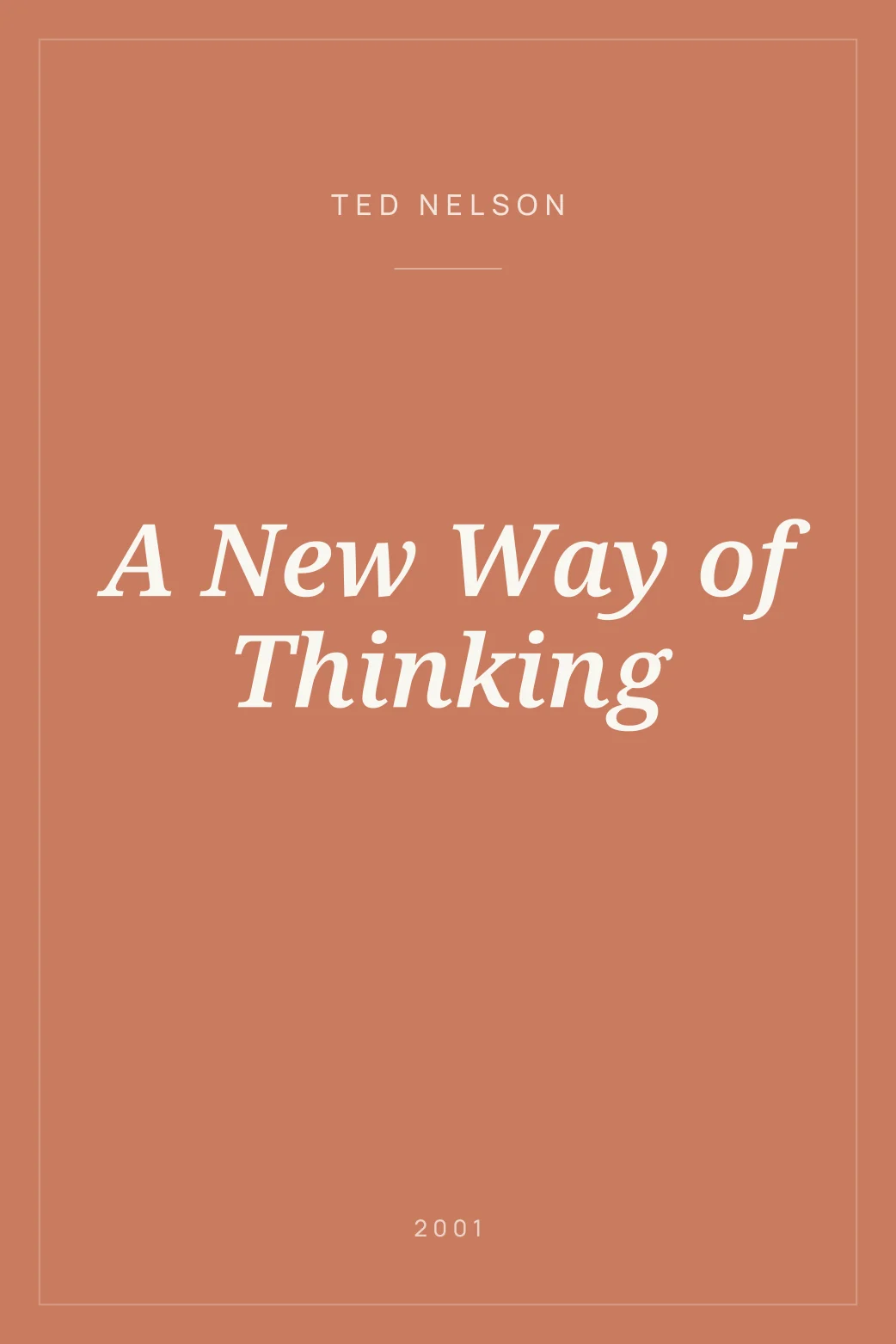Portada de A New Way of Thinking