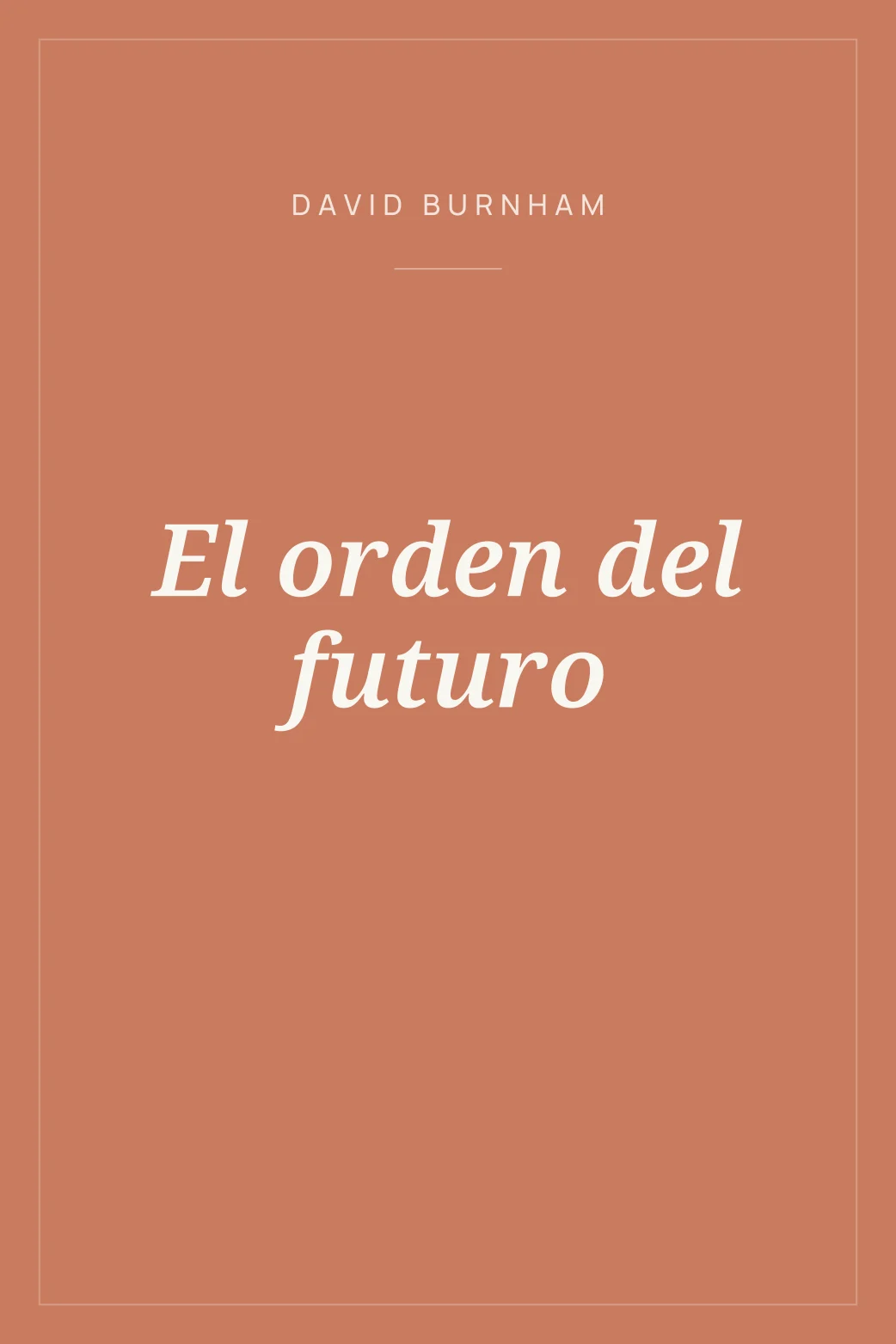 Portada de El orden del futuro
