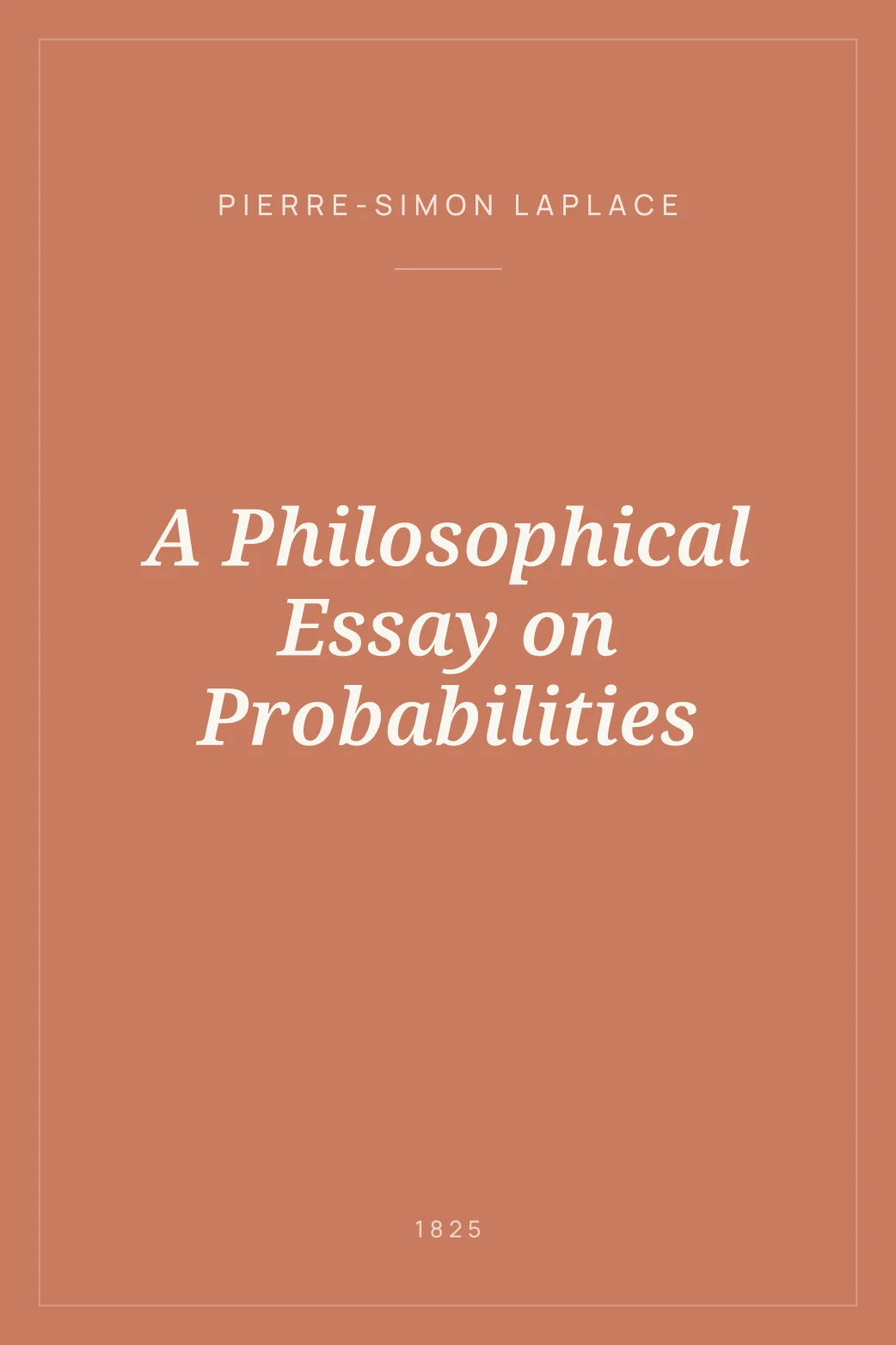 Portada de A Philosophical Essay on Probabilities