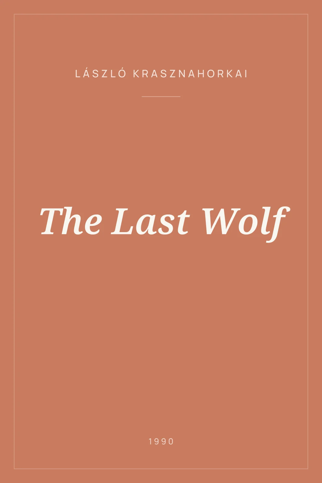 Portada de The Last Wolf