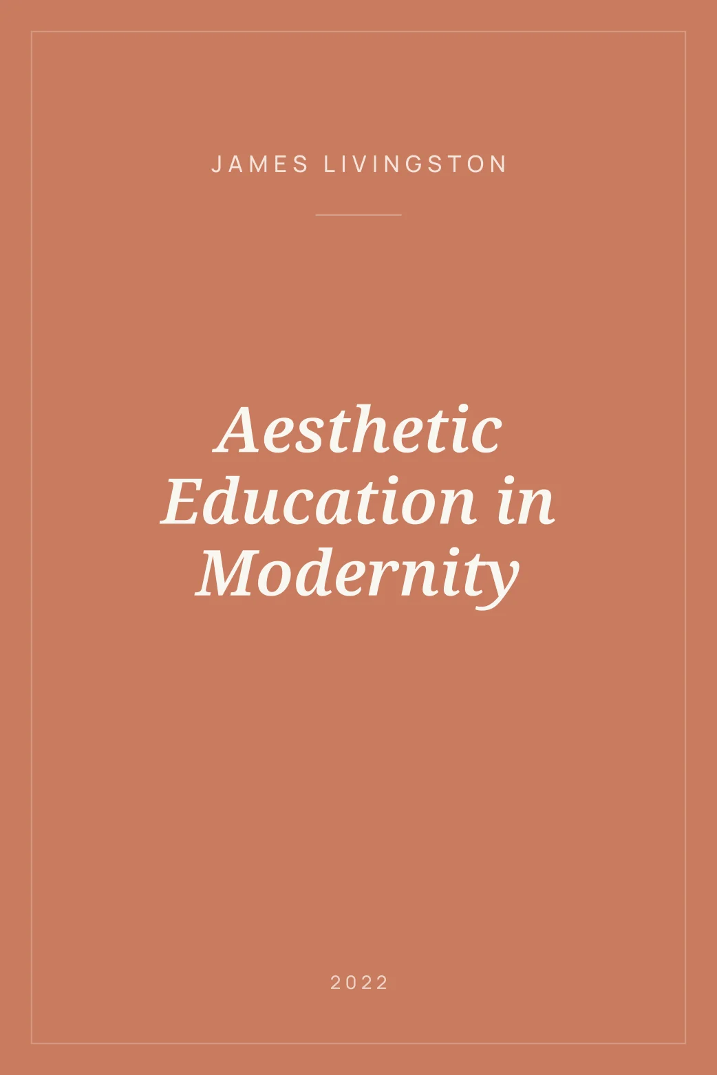 Portada de Aesthetic Education in Modernity
