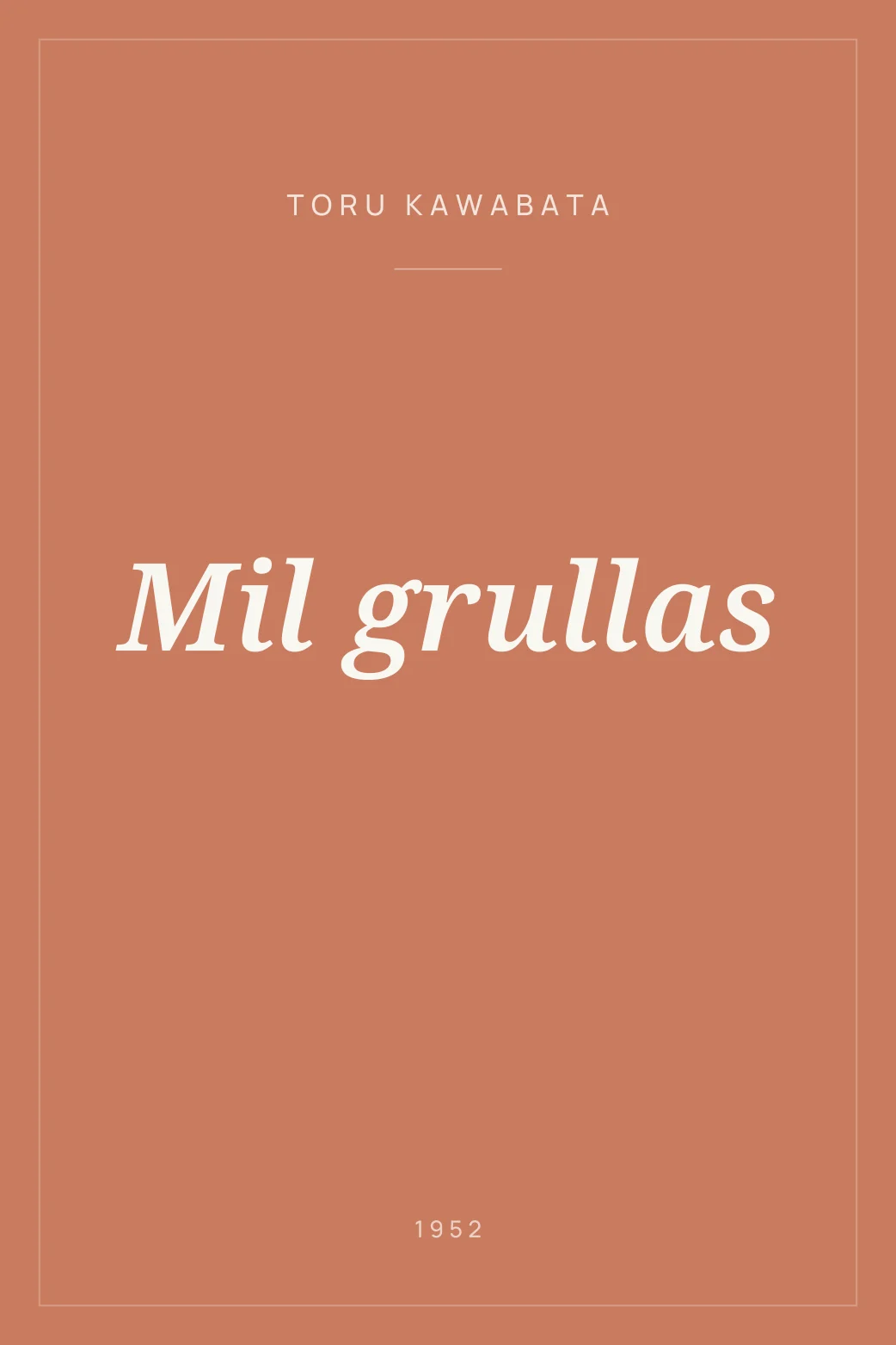 Portada de Mil grullas