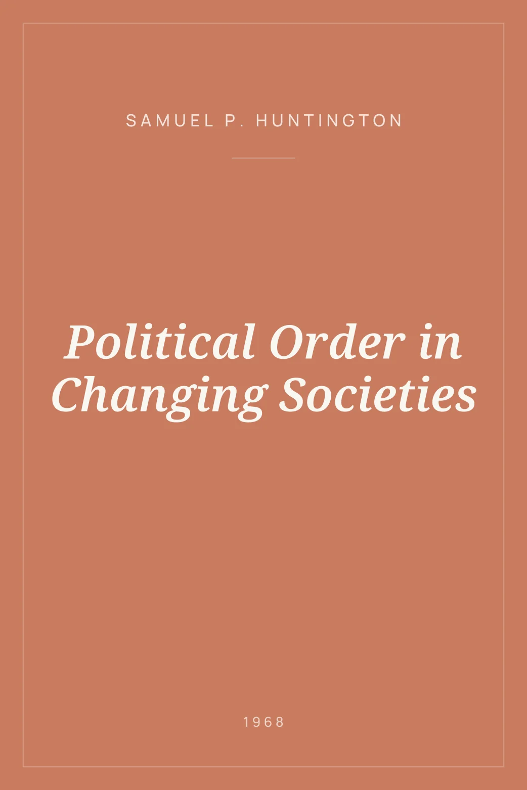 Portada de Political Order in Changing Societies