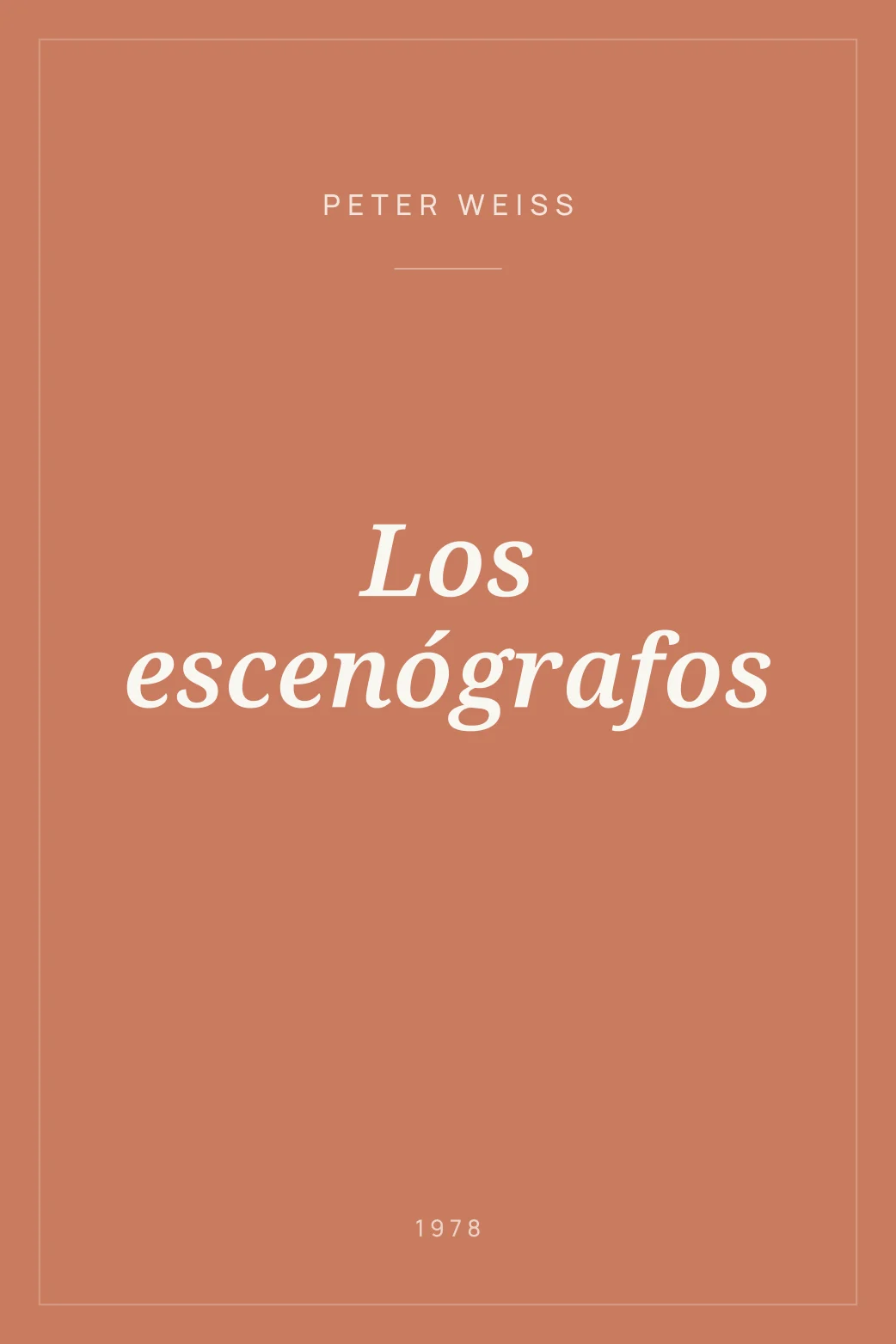 Portada de Los escenógrafos