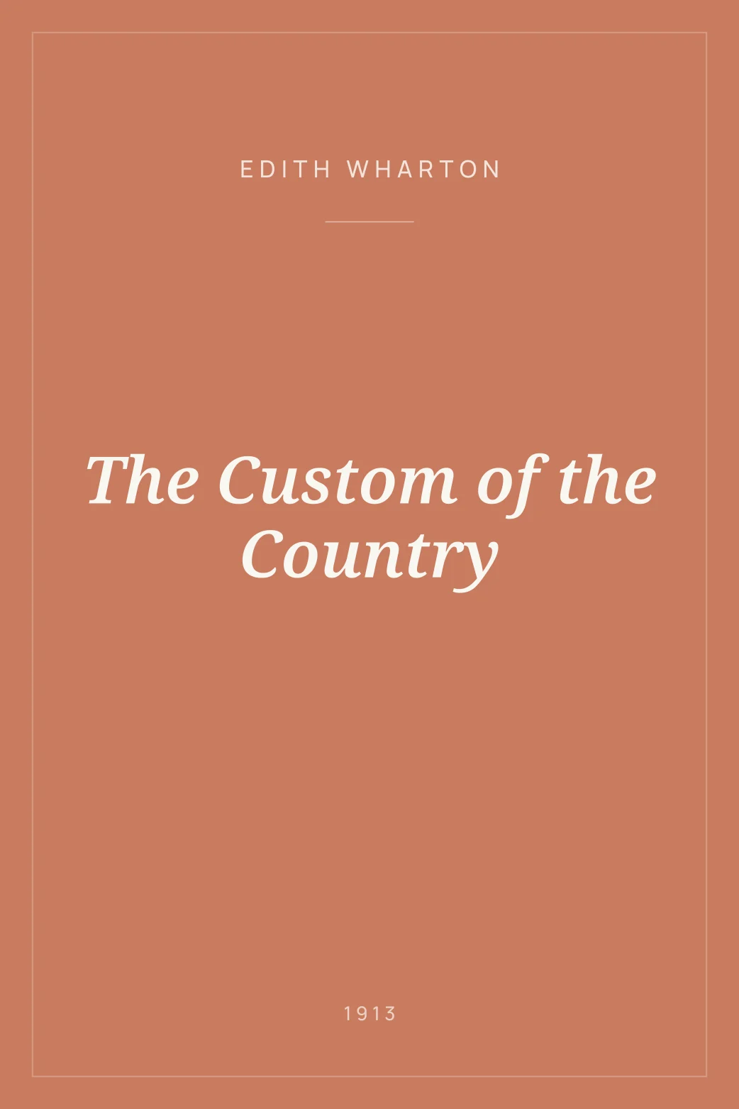Portada de The Custom of the Country