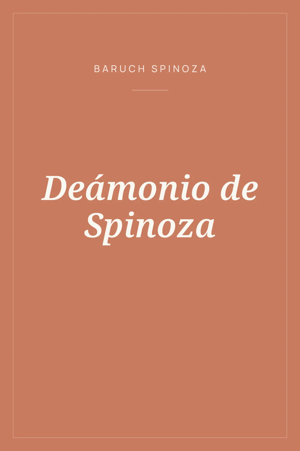 Portada de Deámonio de Spinoza