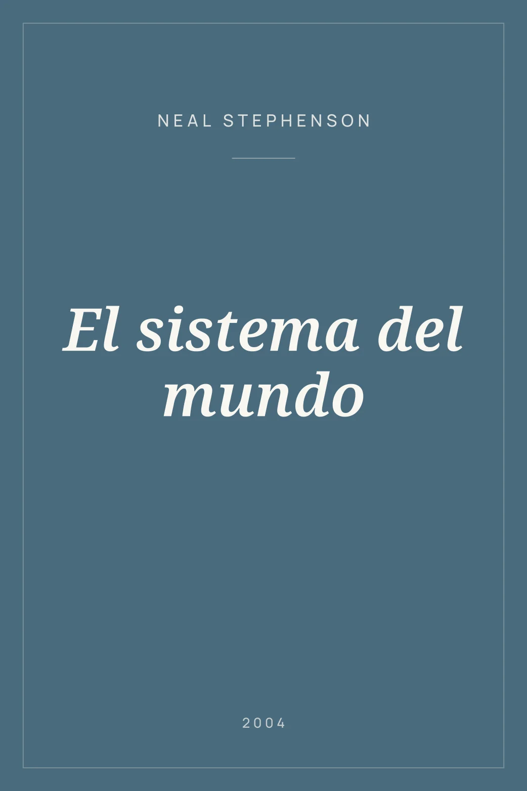 Portada de El sistema del mundo