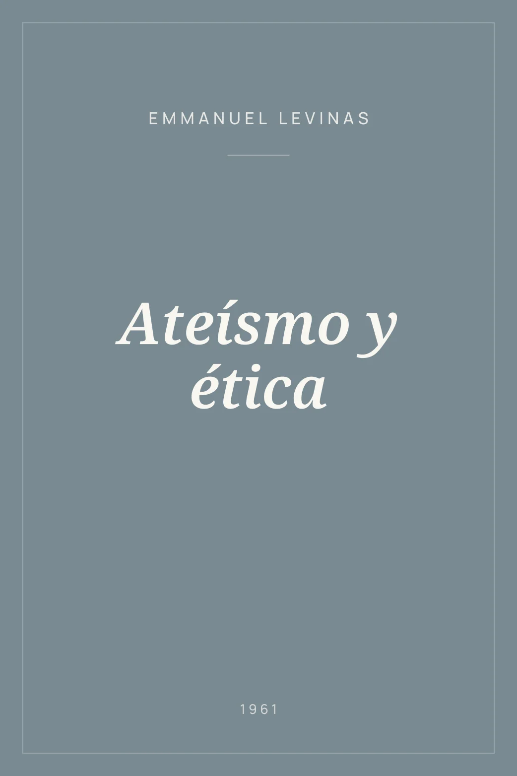 Portada de Ateísmo y ética