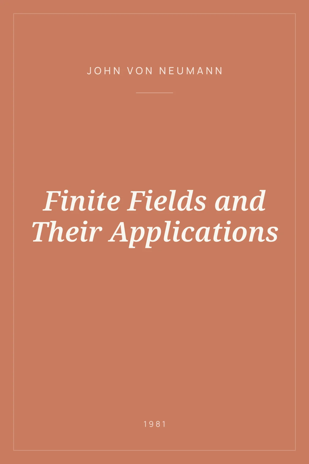 Portada de Finite Fields and Their Applications