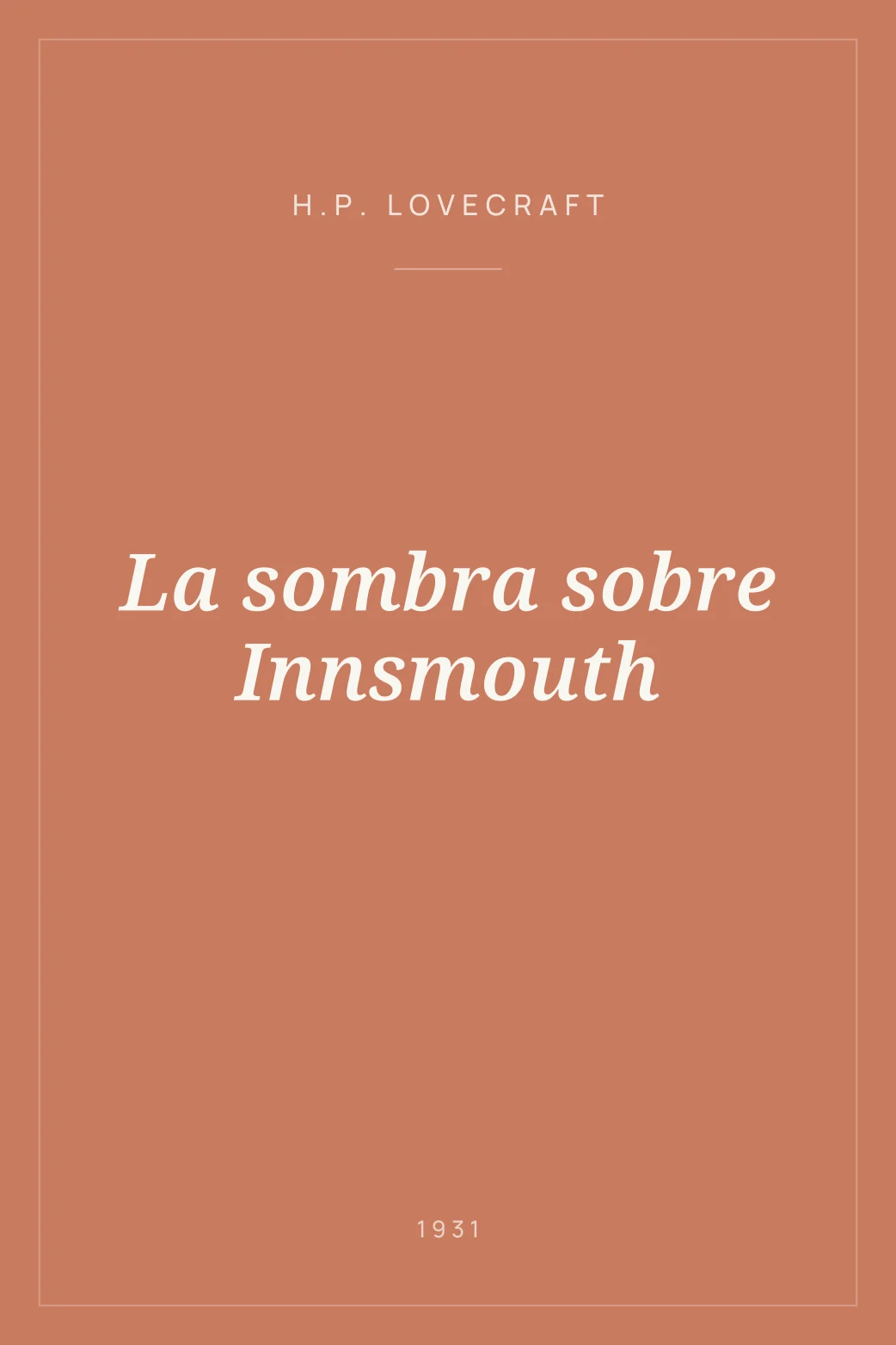 Portada de La sombra sobre Innsmouth
