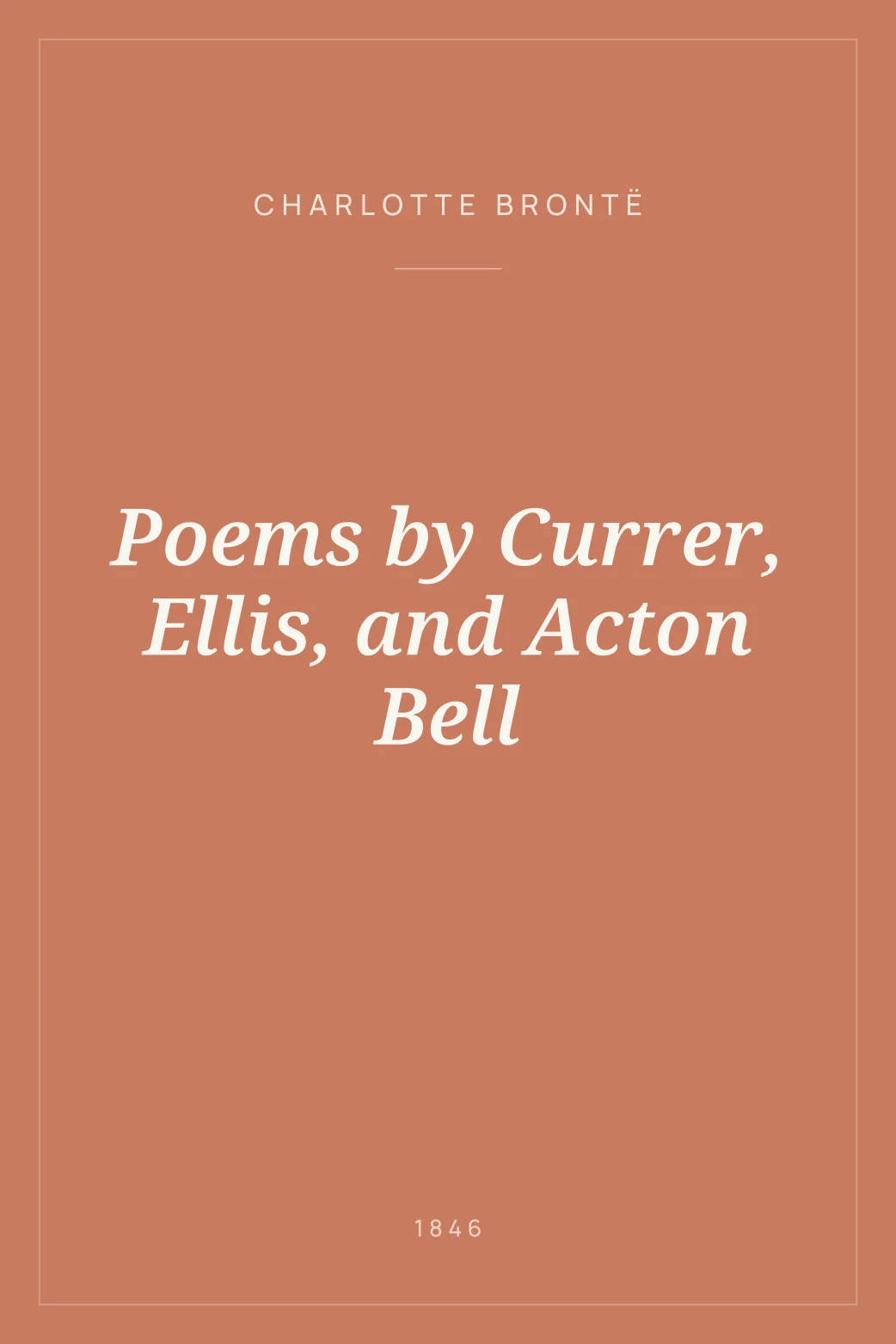 Portada de Poems by Currer, Ellis, and Acton Bell