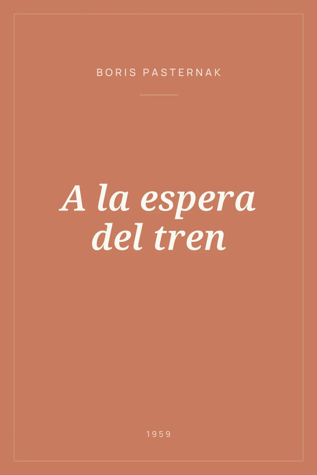 Portada de A la espera del tren