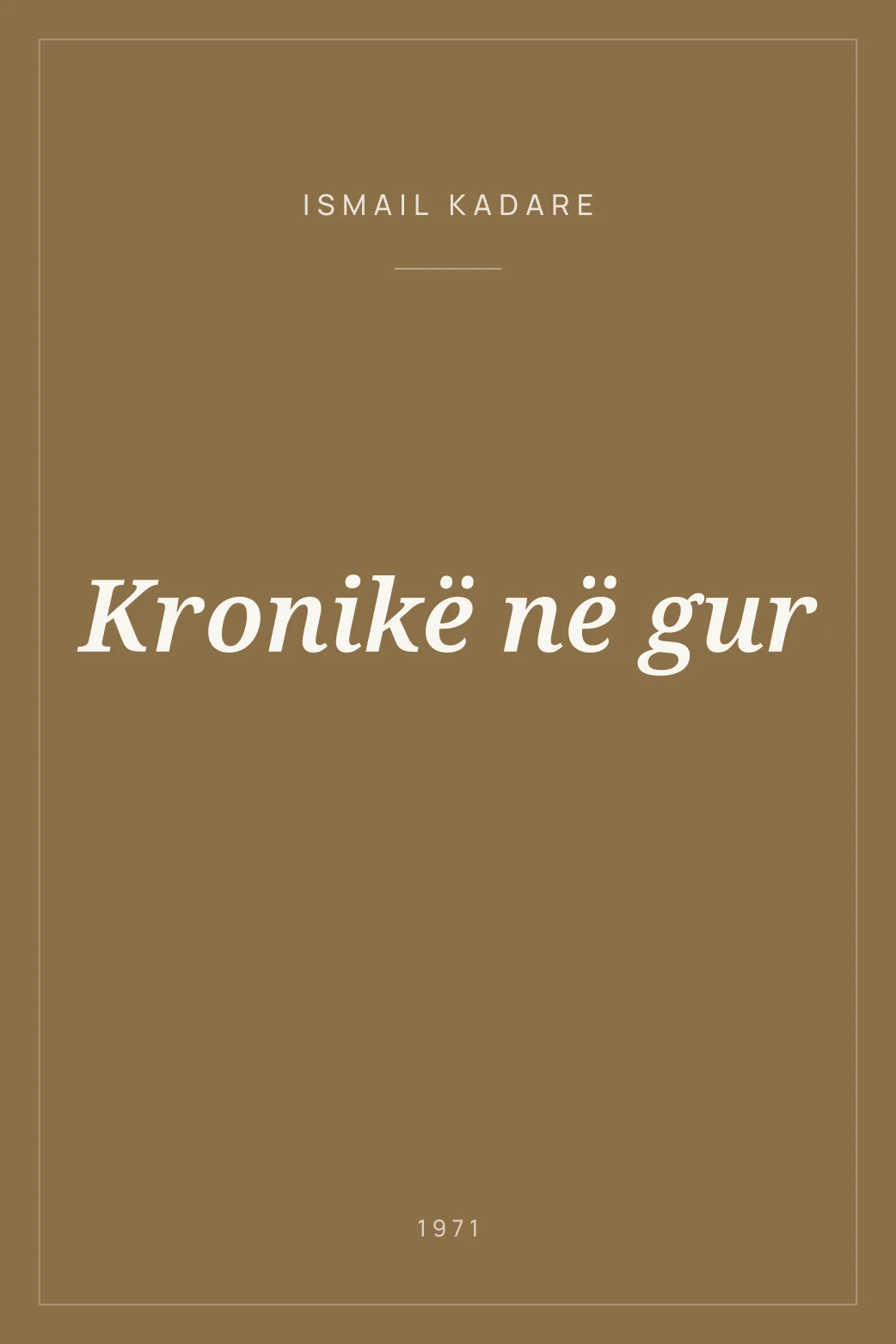 Portada de Kronikë në gur