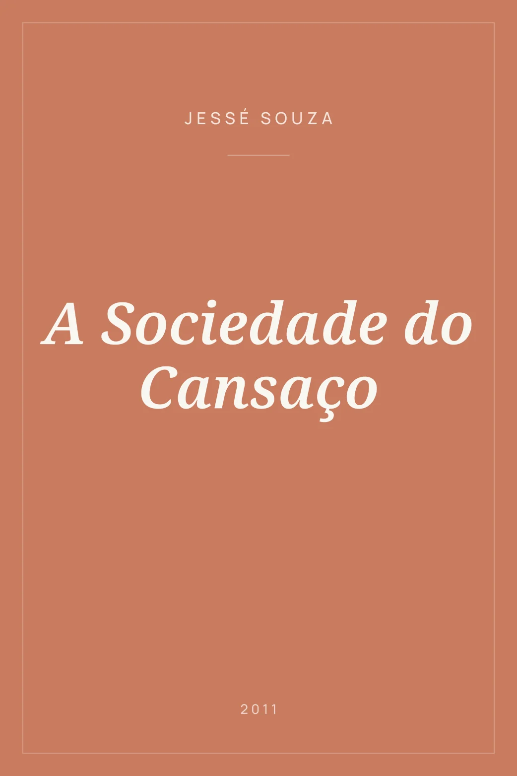 Portada de A Sociedade do Cansaço