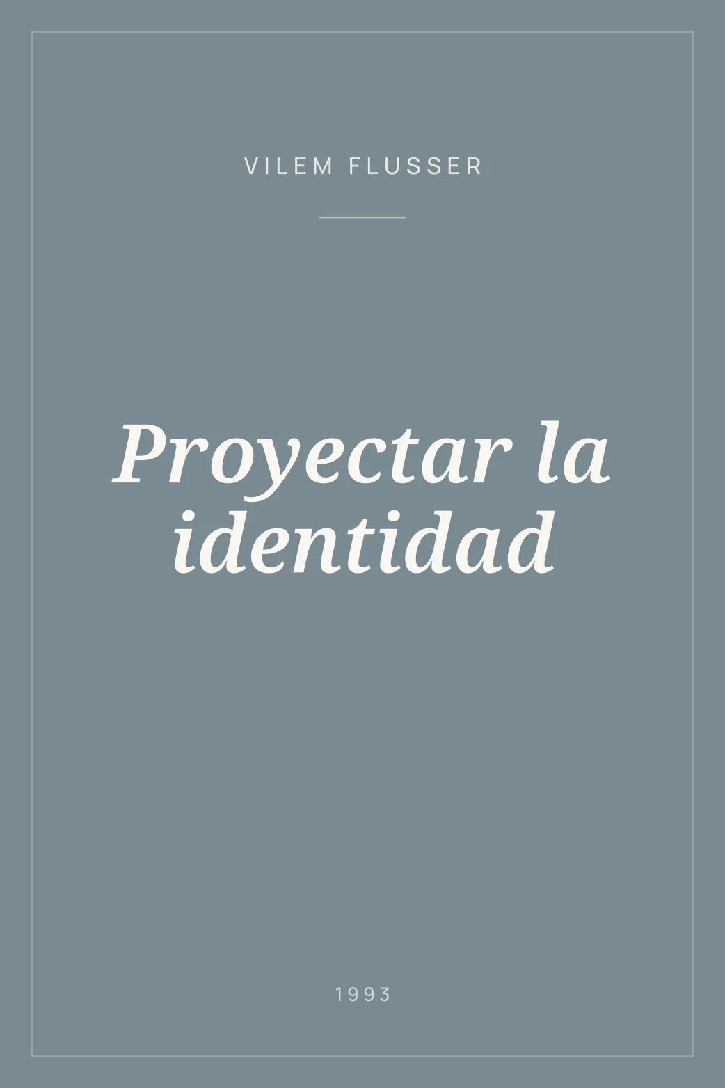 Portada de Proyectar la identidad