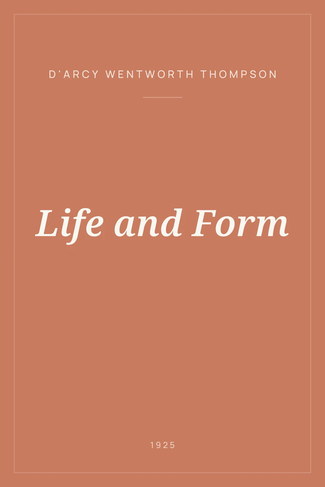Portada de Life and Form