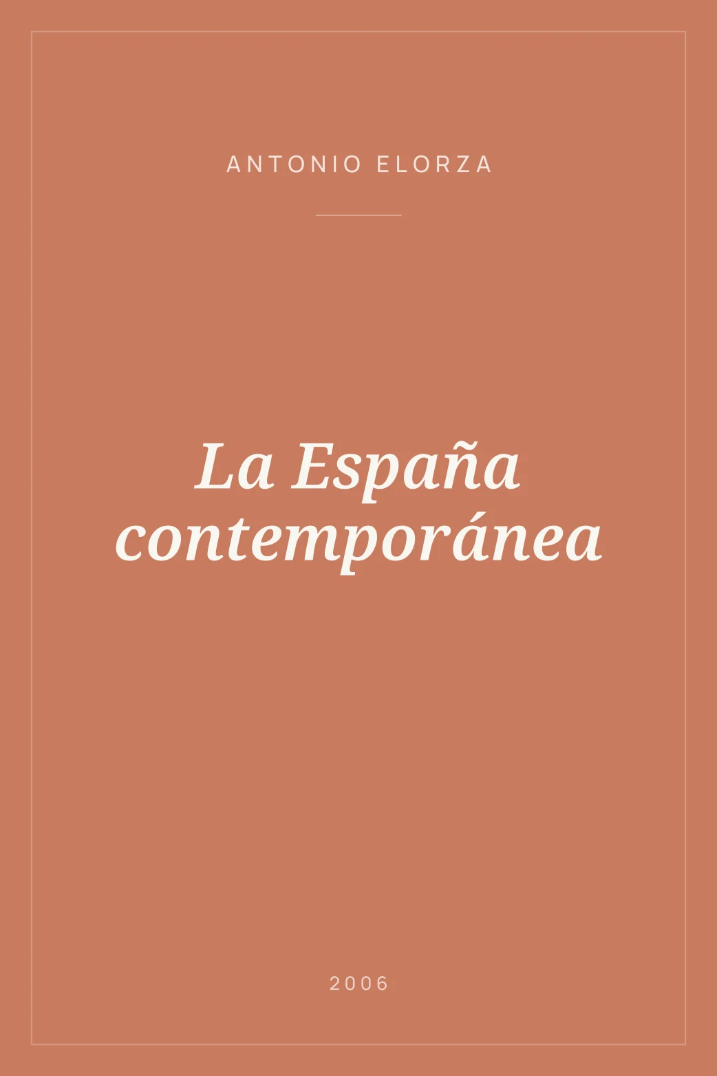 Portada de La España contemporánea