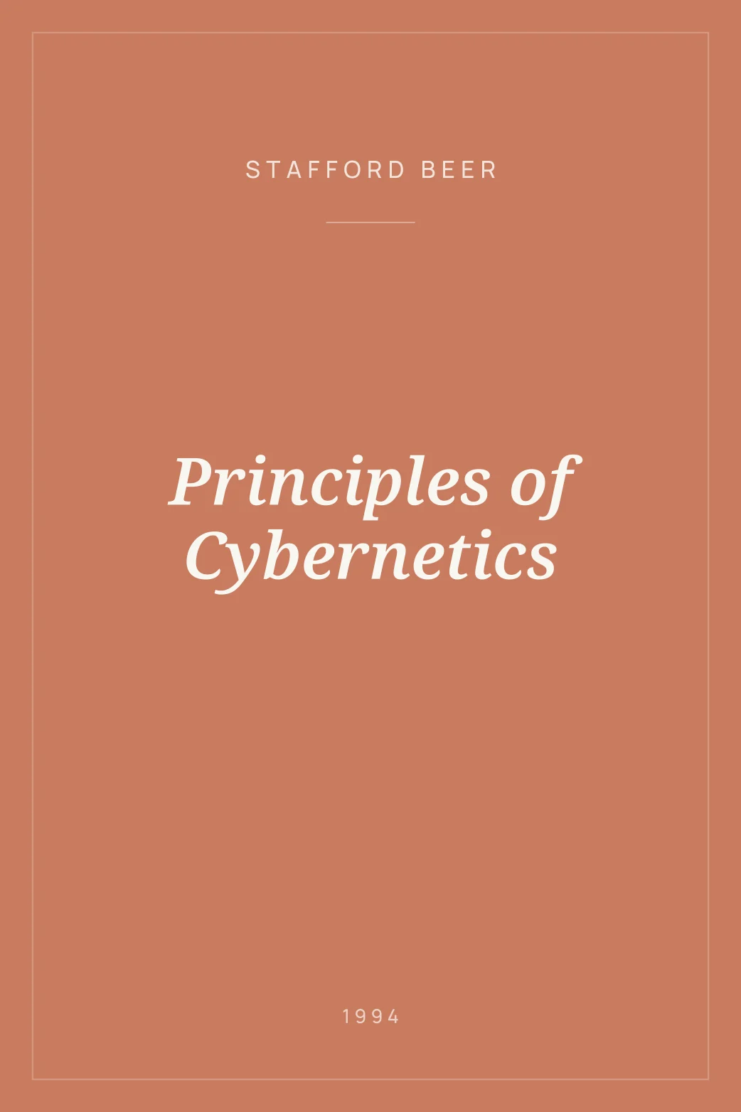 Portada de Principles of Cybernetics