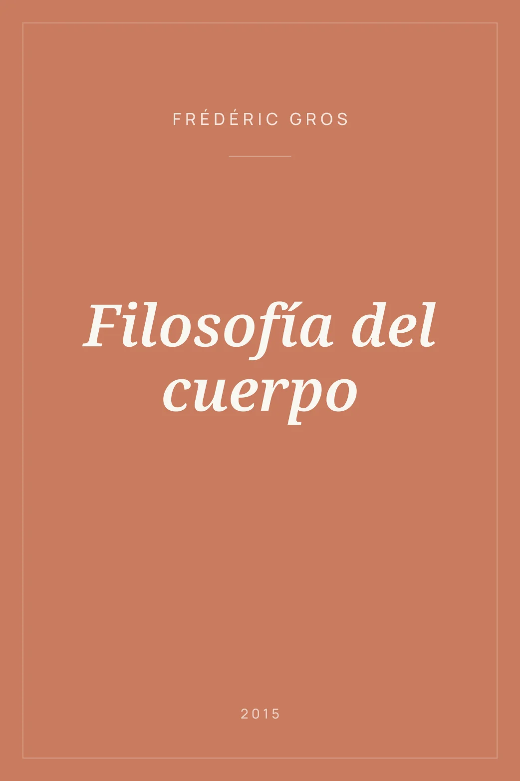 Portada de Filosofía del cuerpo