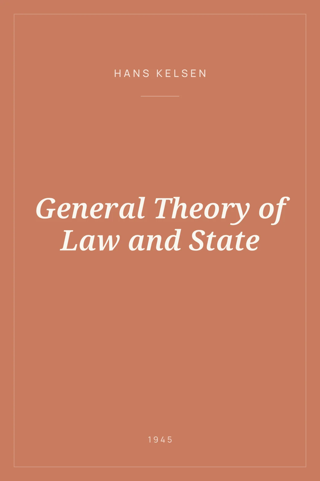 Portada de General Theory of Law and State