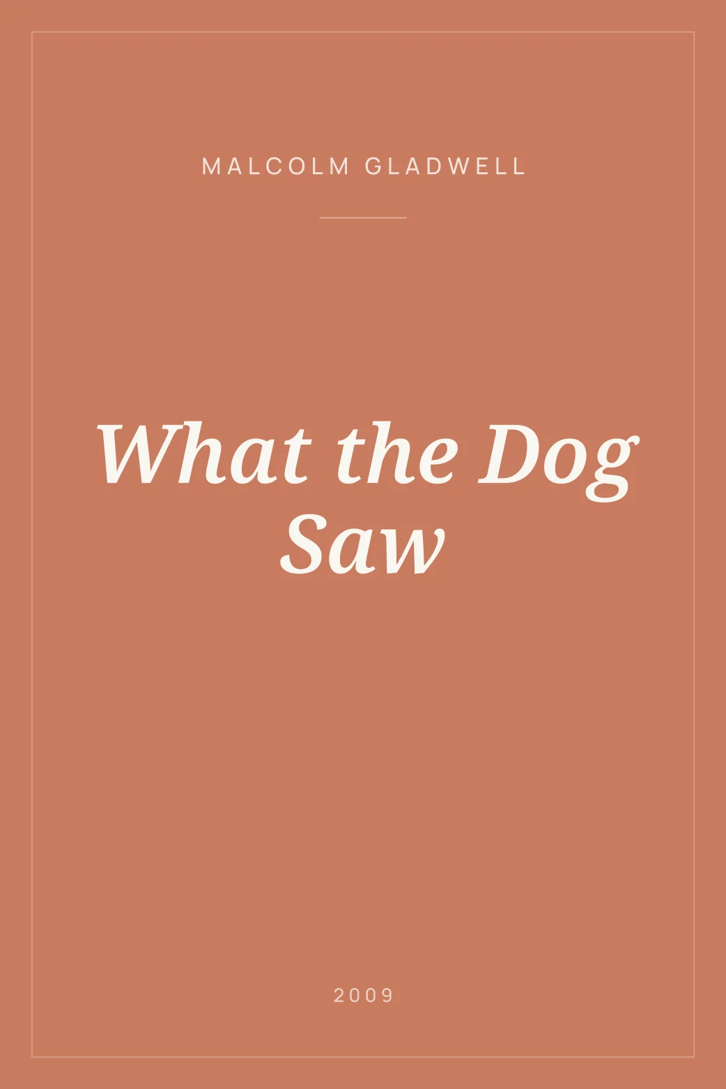 Portada de What the Dog Saw