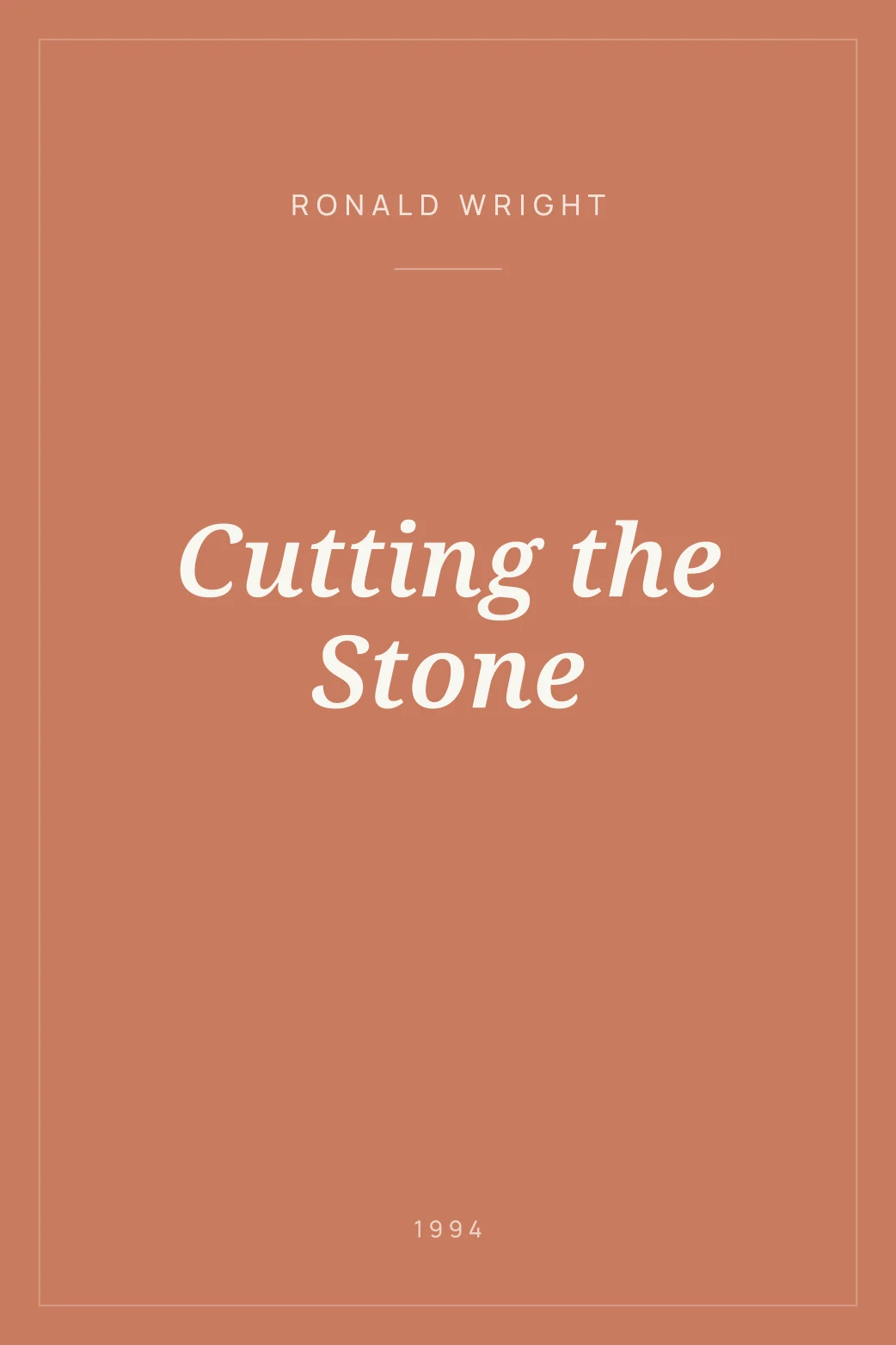 Portada de Cutting the Stone