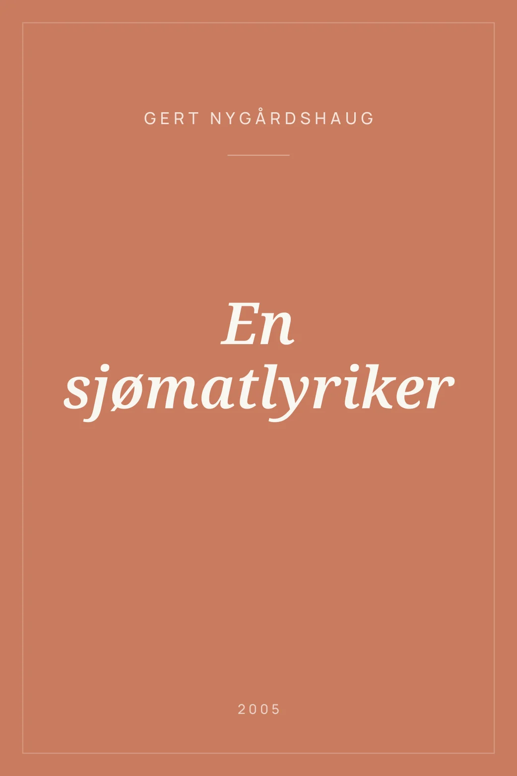 Portada de En sjømatlyriker
