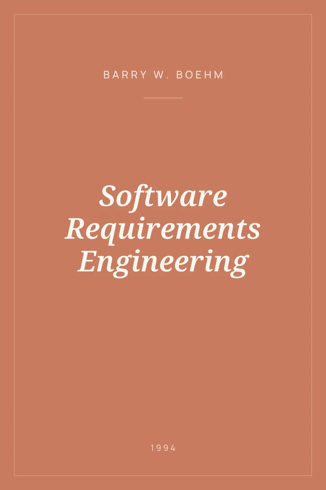 Portada de Software Requirements Engineering
