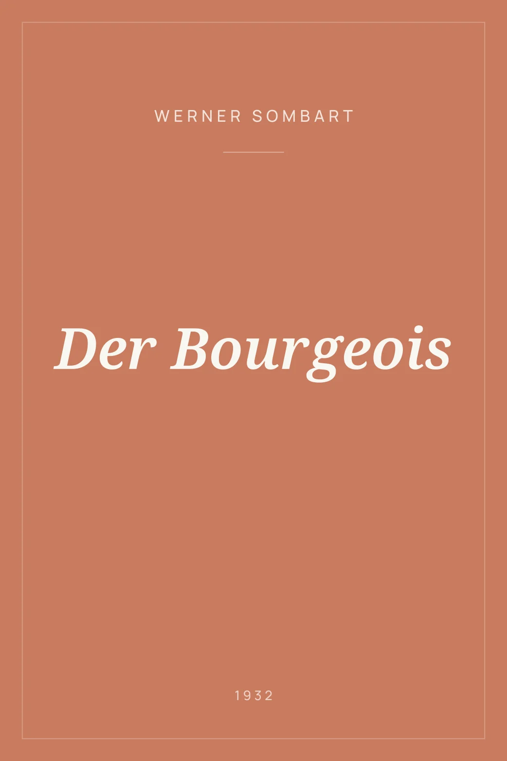 Portada de Der Bourgeois