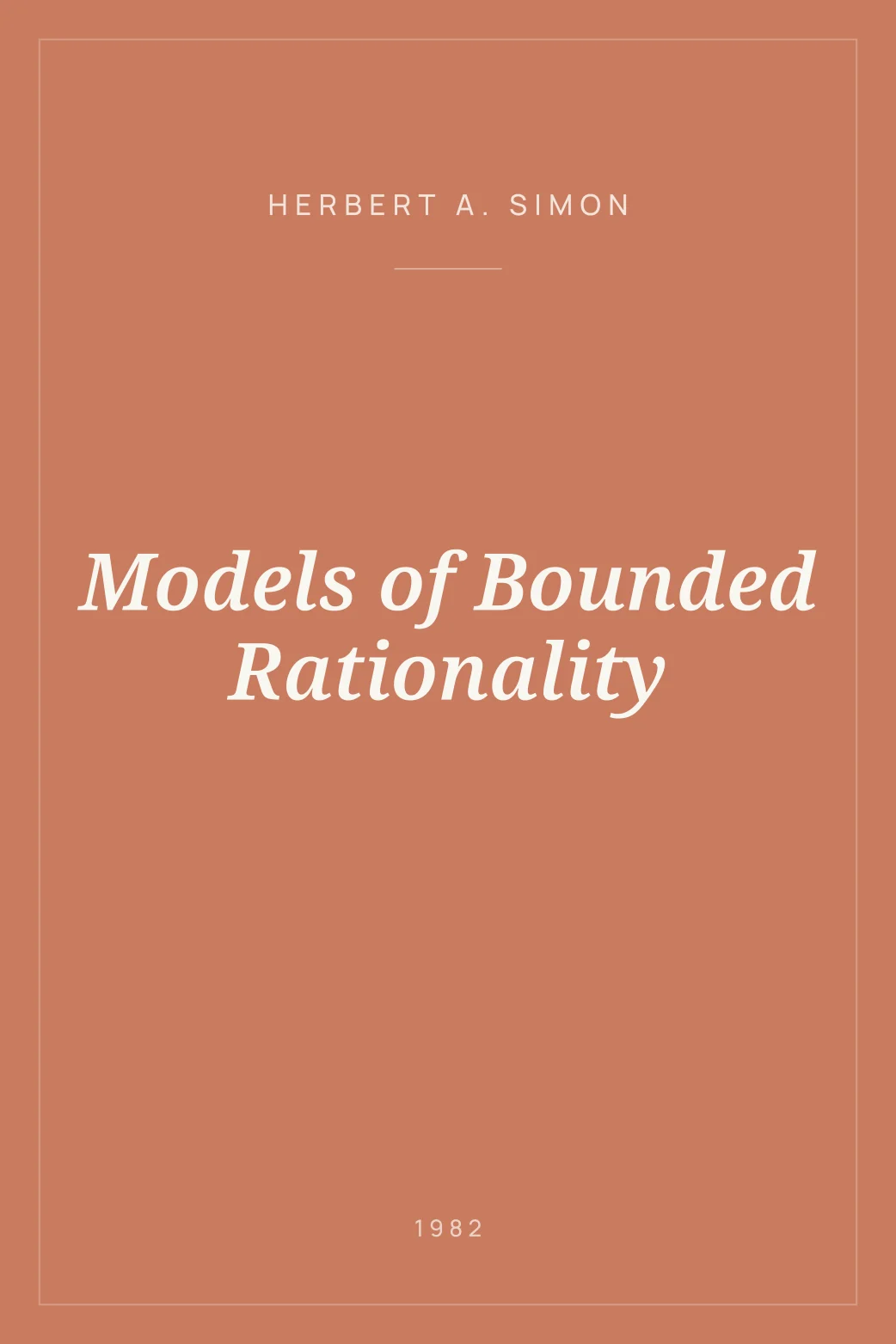 Portada de Models of Bounded Rationality