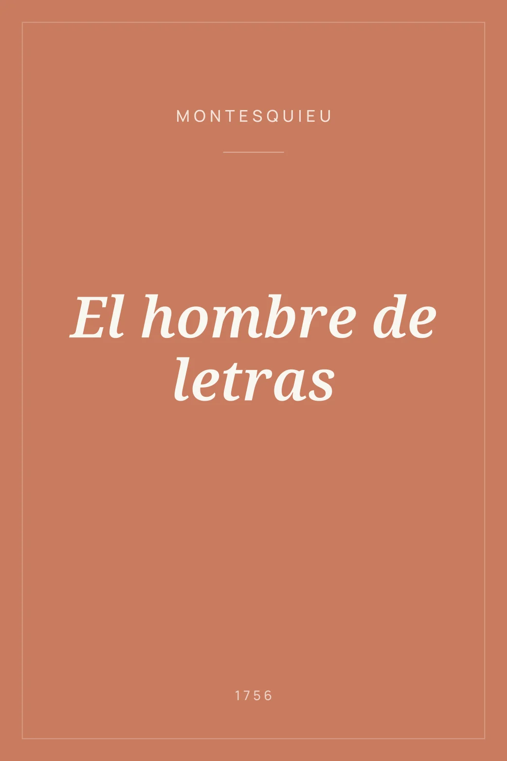 Portada de El hombre de letras