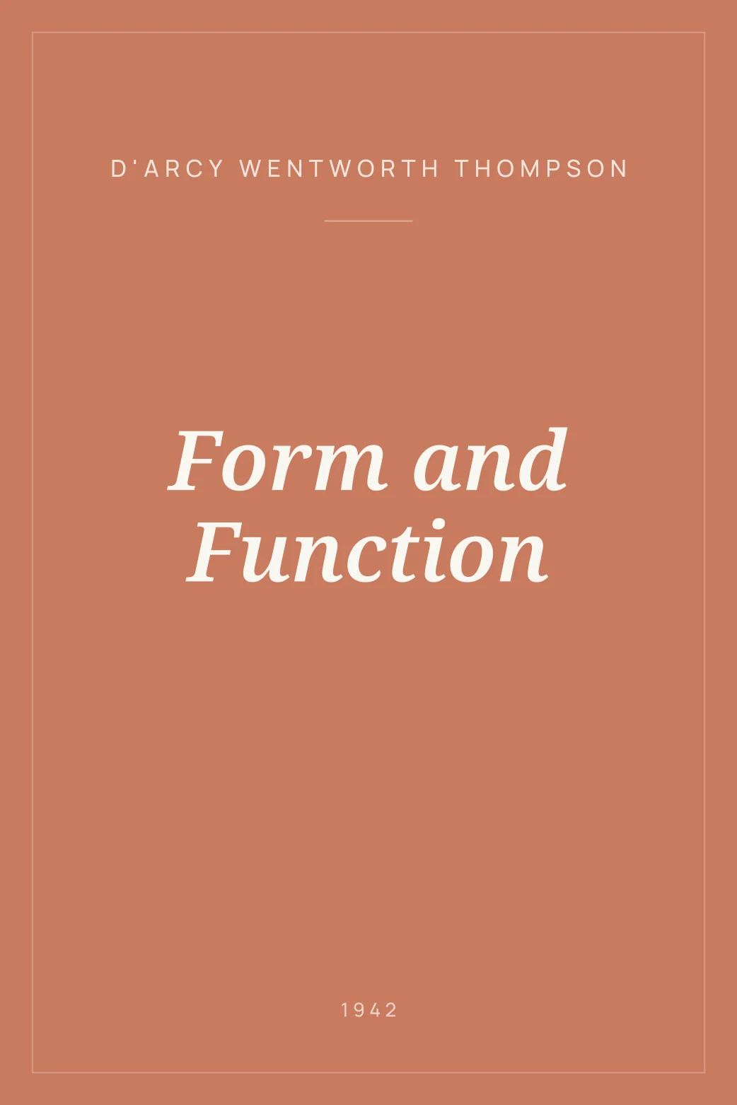 Portada de Form and Function