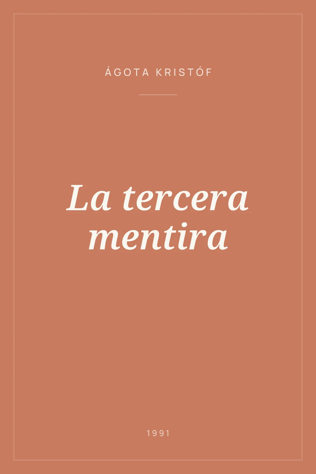 Portada de La tercera mentira