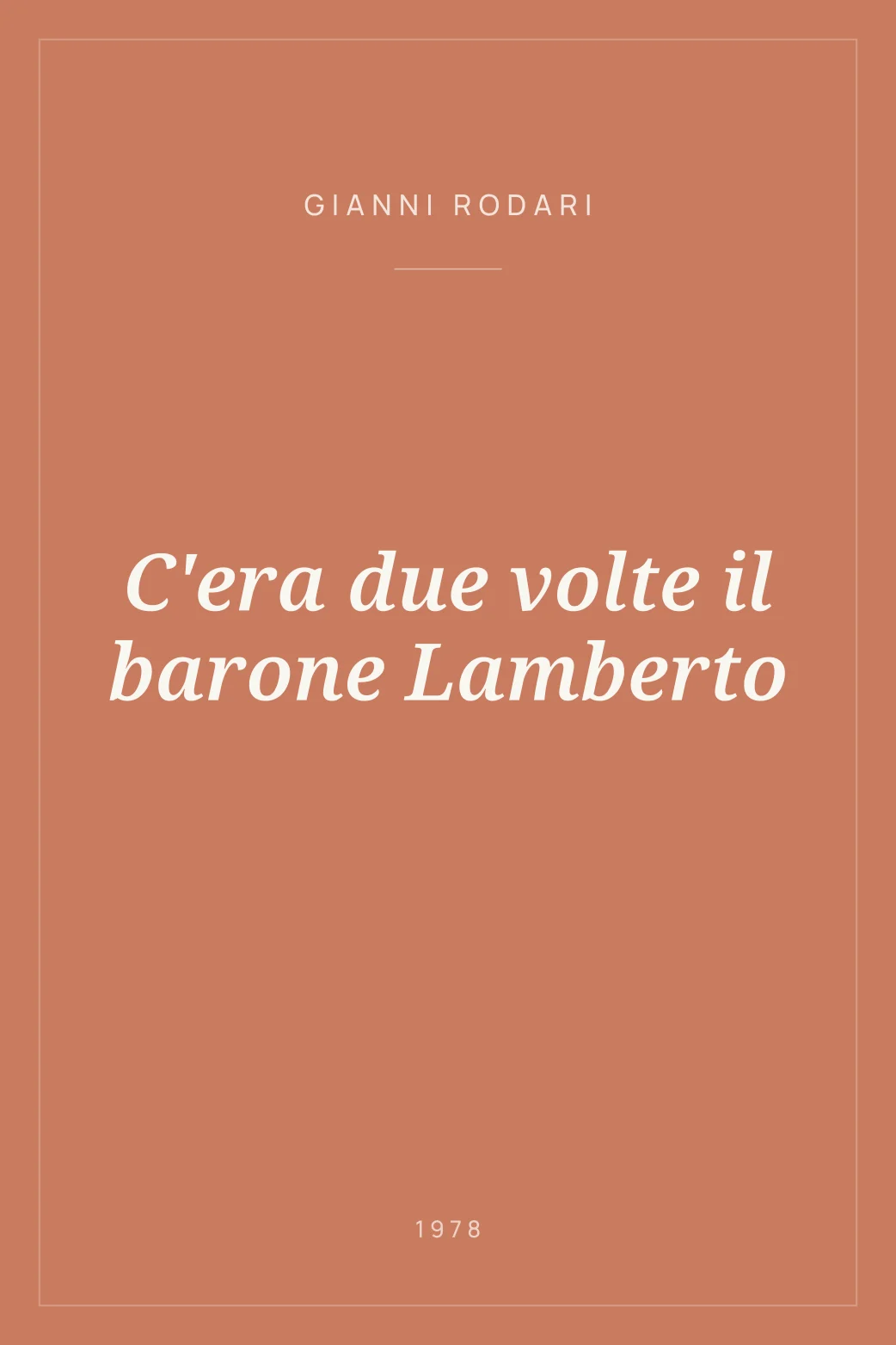 Portada de C'era due volte il barone Lamberto