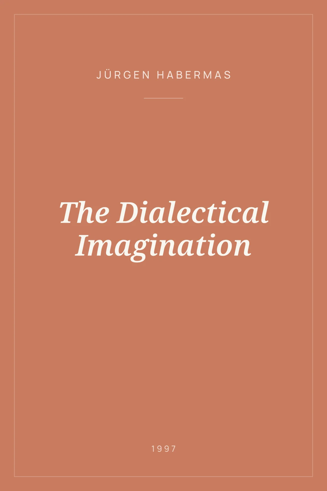 Portada de The Dialectical Imagination