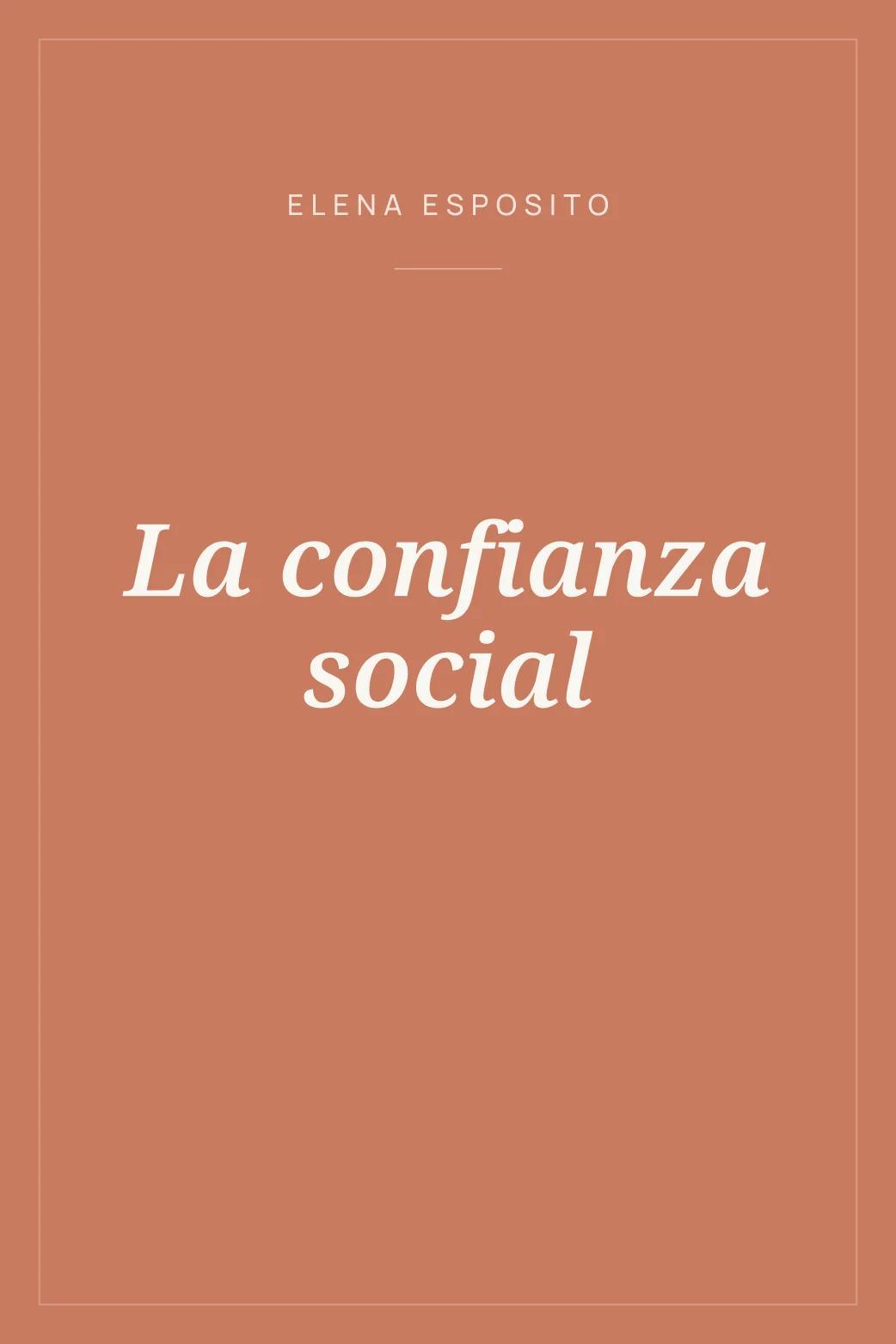 Portada de La confianza social