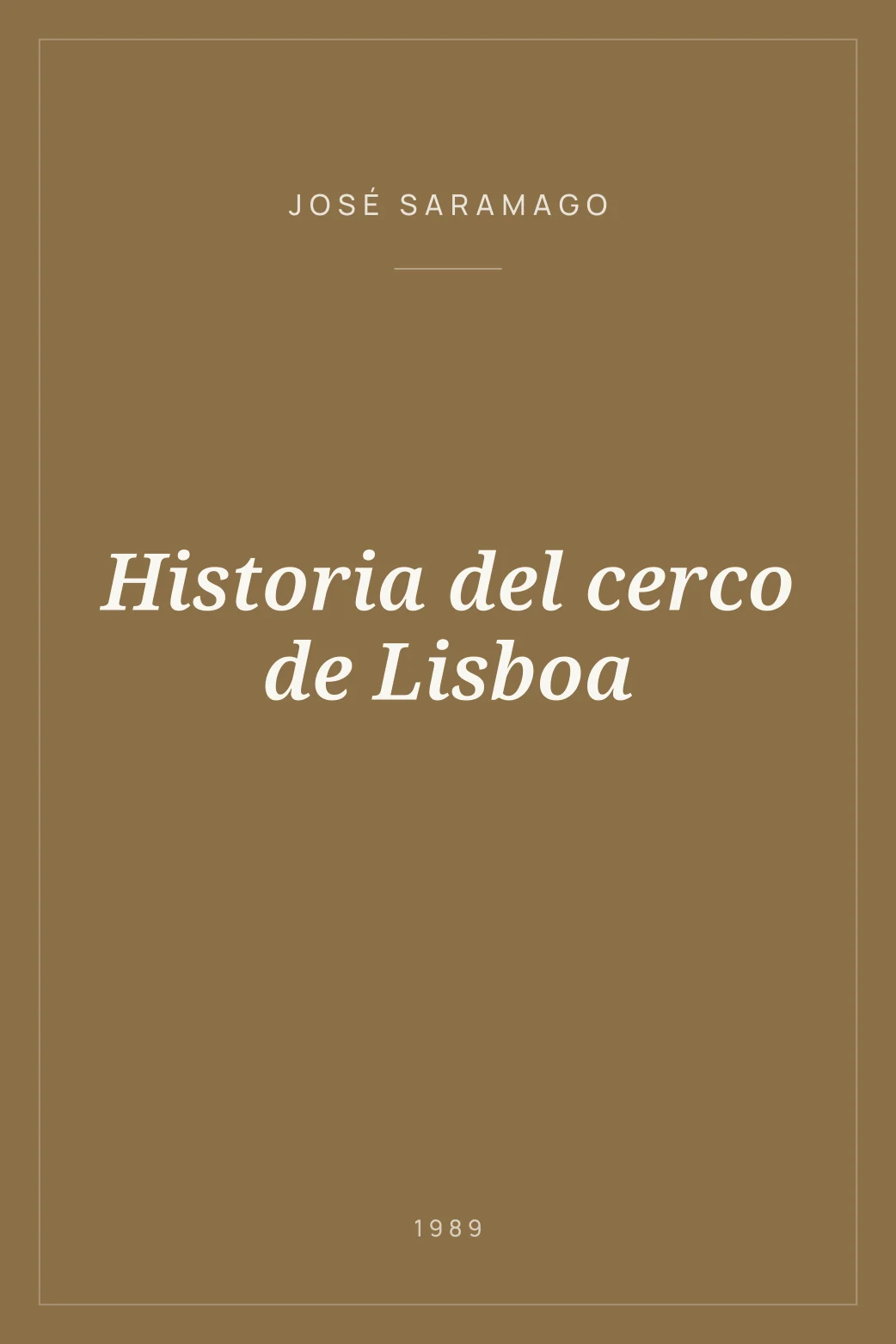 Portada de Historia del cerco de Lisboa