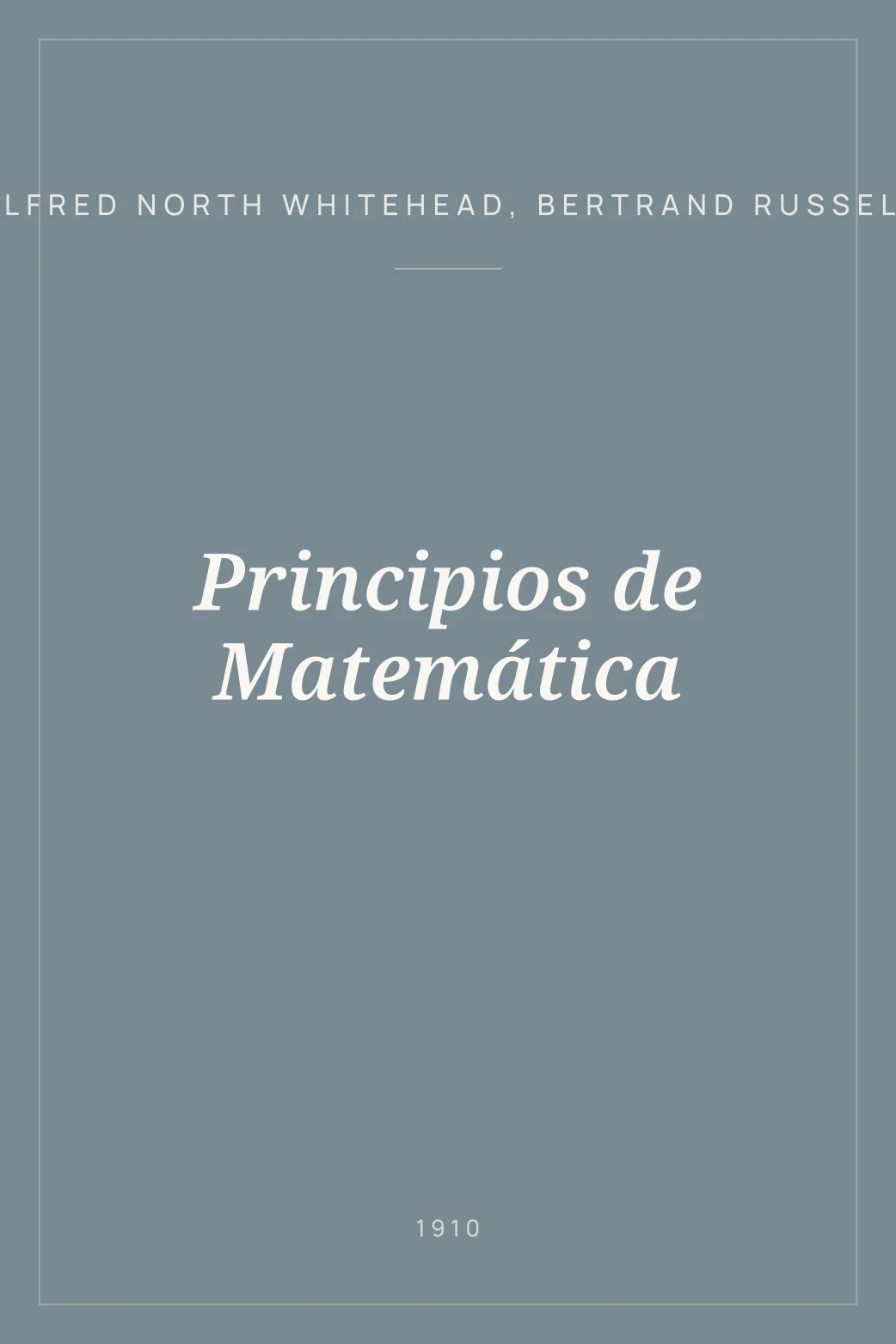 Portada de Principios de Matemática